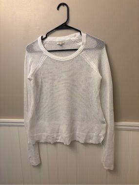White Open-Knit Top.